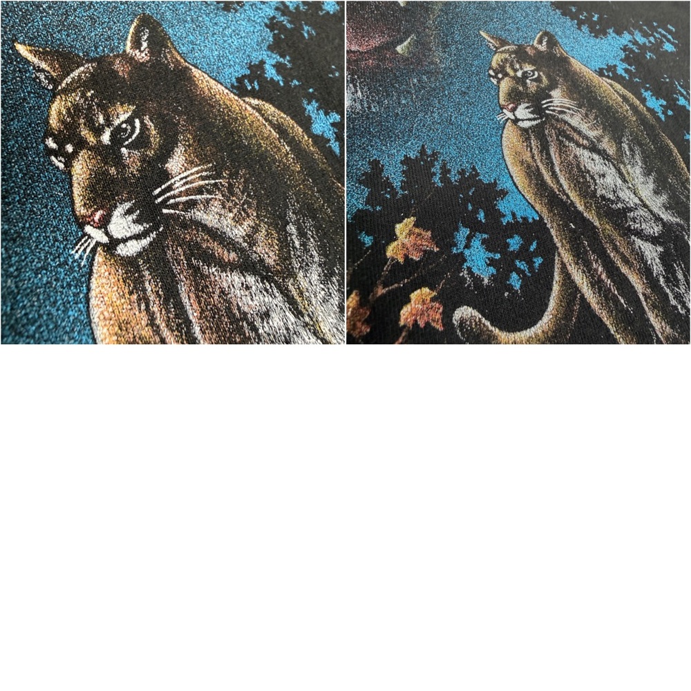 Vintage Black Hills South Dakota Cougar Mountain Lion Cropped Graphic Tee - Picture 12 of 17
